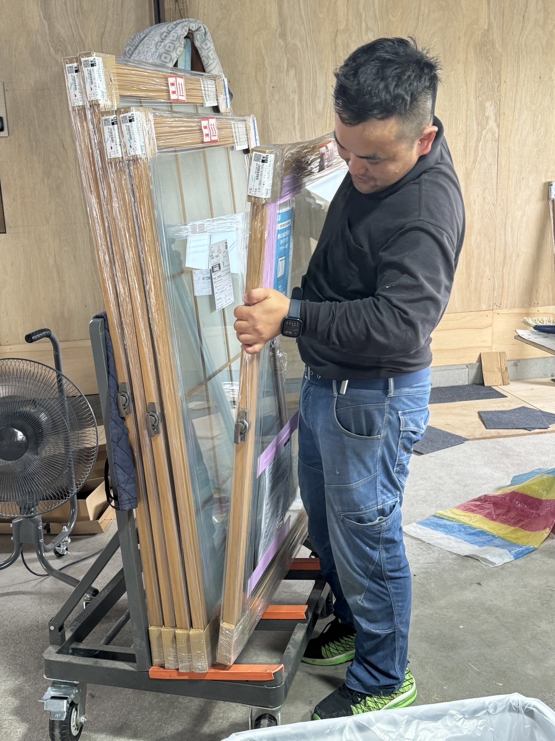 明日の施工に向けて　絶賛準備中！！