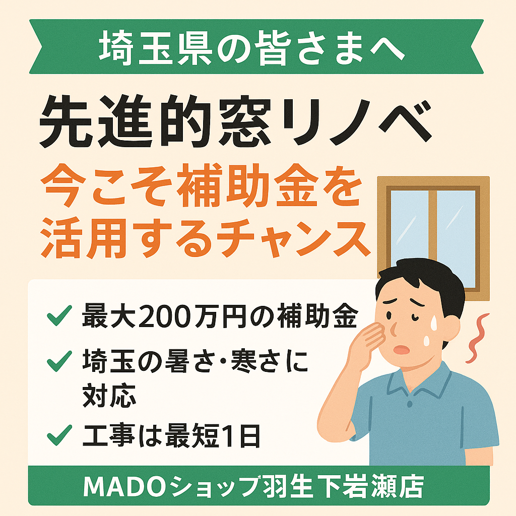 2026年度 先進的窓リノベ受付開始｜補助金を活用した窓リフォームのご相談受付中