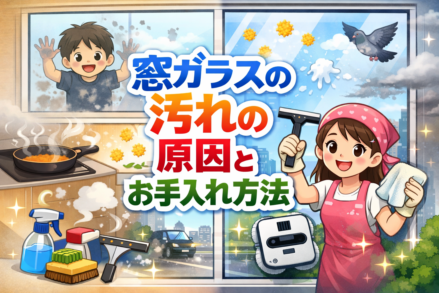埼玉県のみなさま⭐窓ガラスの汚れの原因とは？