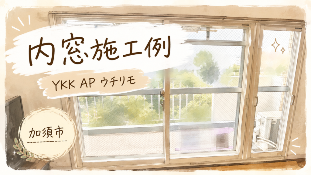 加須市でYKK AP「ウチリモ」内窓取付！ホームページを見てご依頼いただきました