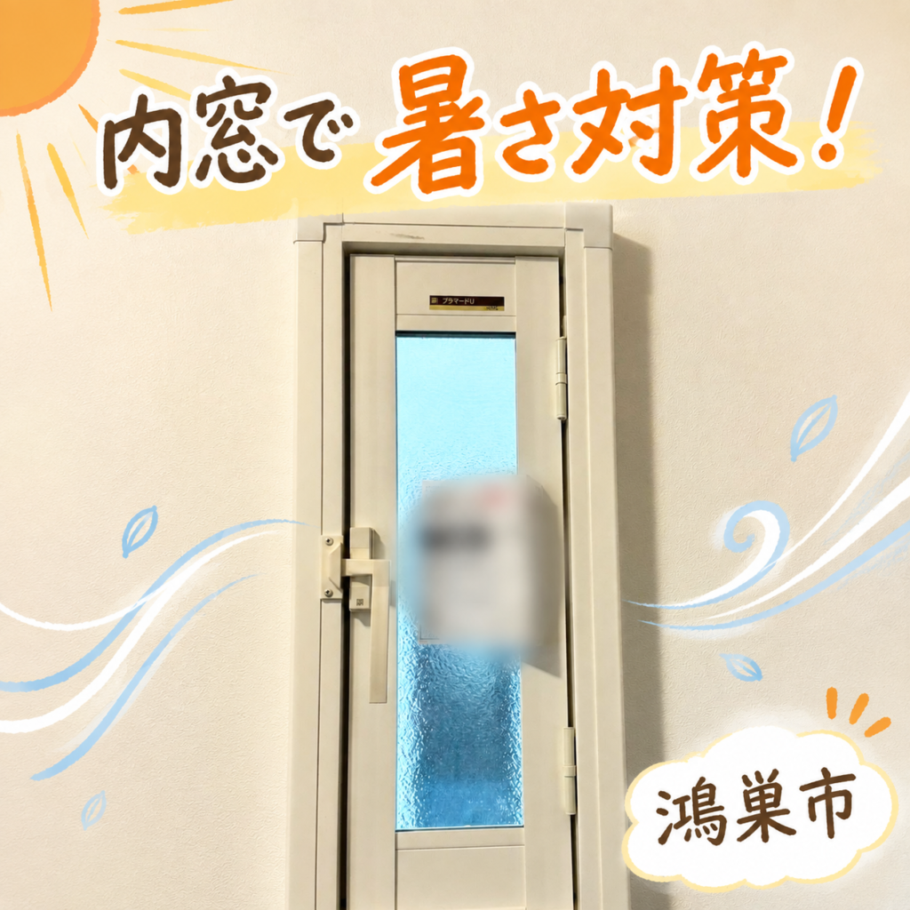 【埼玉県鴻巣市】内窓と樹脂窓への交換で暑さ対策！窓から入る熱を抑えるリフォーム