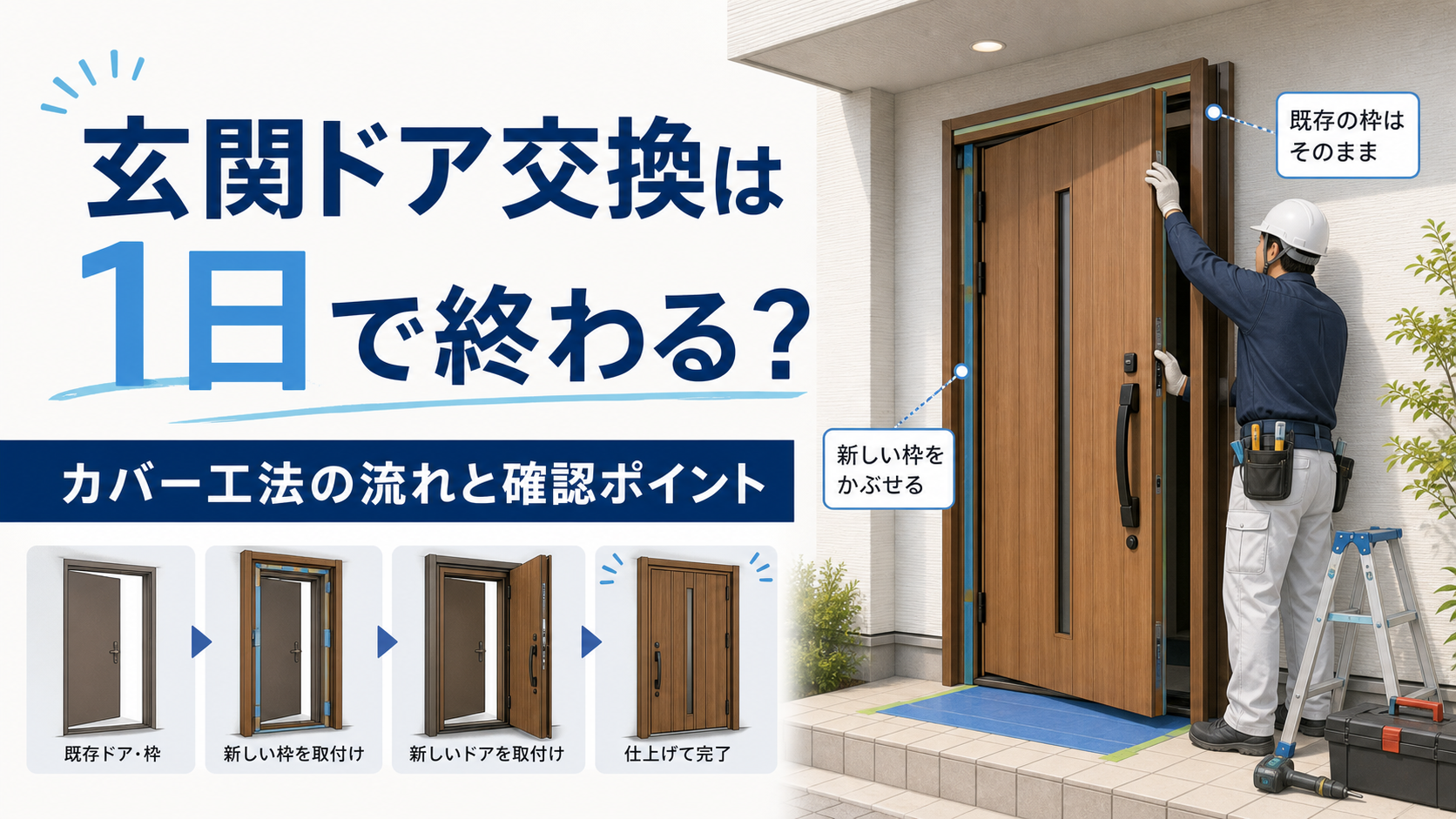 熊谷市のヘーベルハウスで玄関ドア交換｜壁を壊さない「ドアリモ」という選択肢