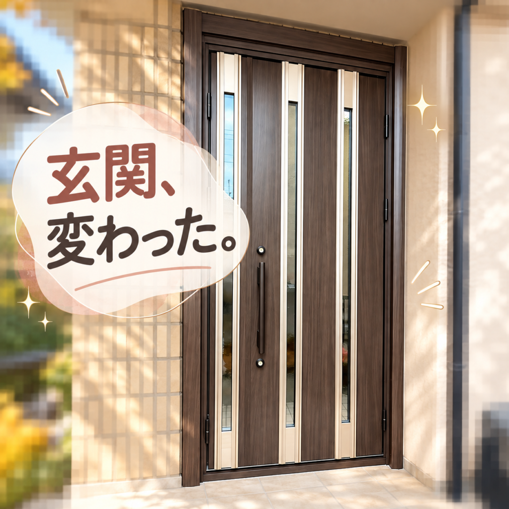 10月スタート！台風前に玄関も見直しませんか？加須市で玄関ドア交換🚪✨