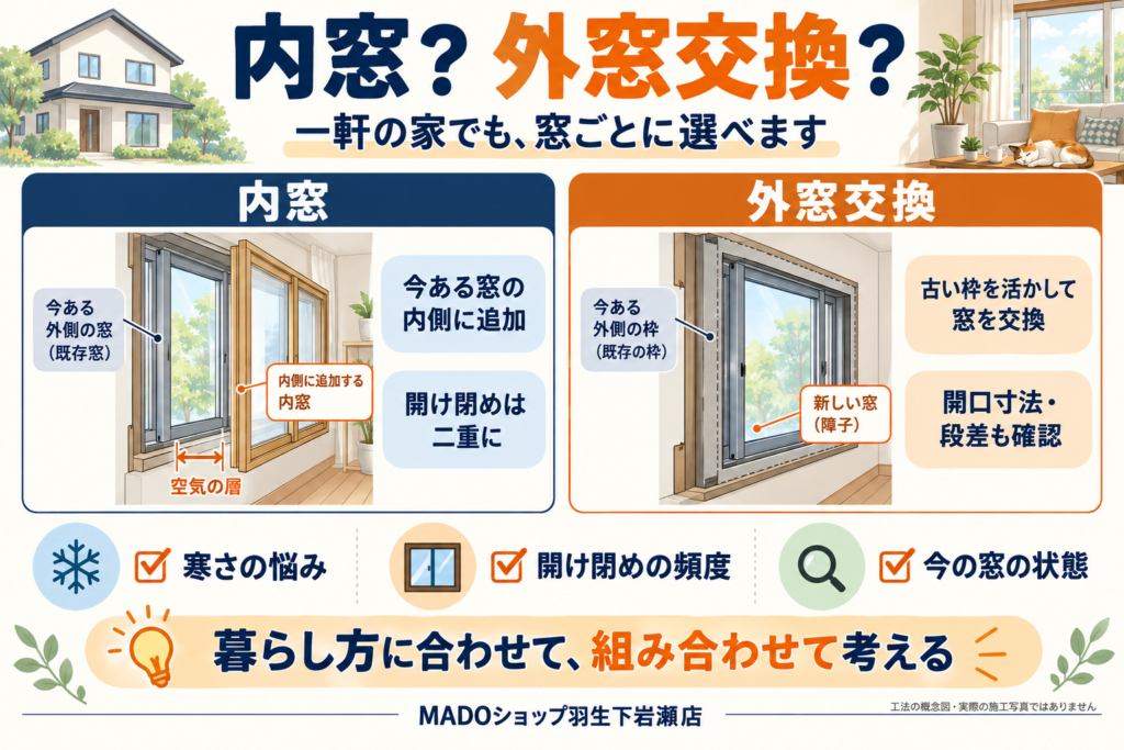 【春日部市】家中の窓を全部「内窓」にするべき？内窓と外窓交換を組み合わせる寒さ対策