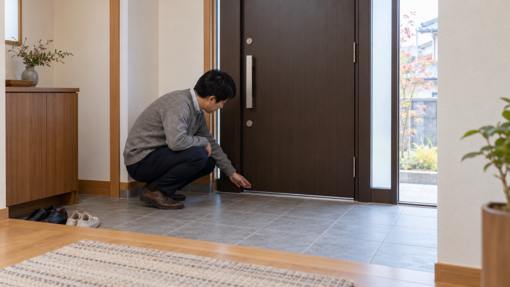 行田市｜玄関ドアの下から冷気…すぐ交換が必要？